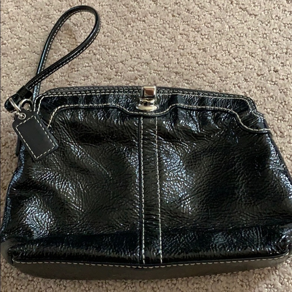 Patent Leather Coach clutch